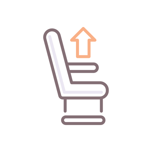 Seat delivery pin transportation icon