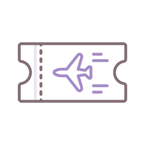 Boarding pass files and folders travel plane icon
