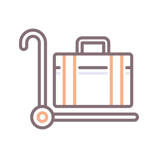 Carrier carrier suitcase trolley icon
