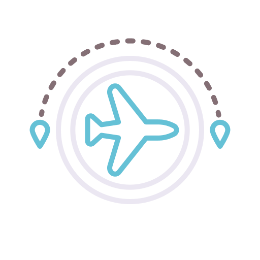 Flight airport airplane roll o plane icon