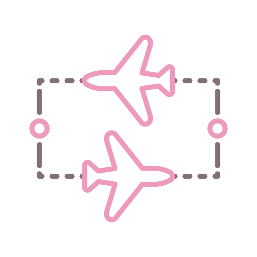 Flight airport transportation plane icon