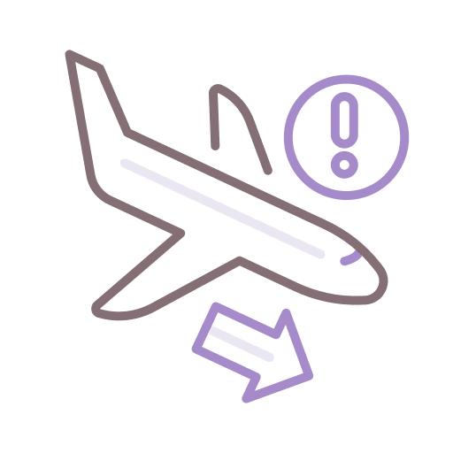 Landing transportation travel departure icon