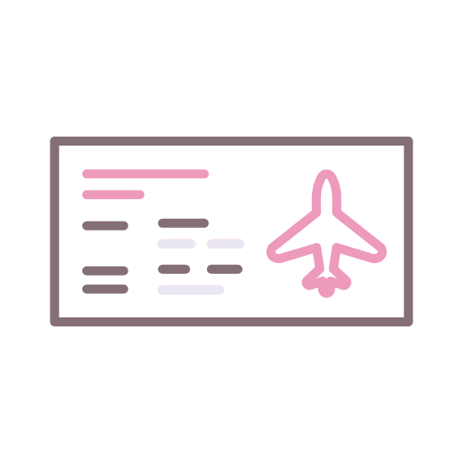 Airplane ticket ticket pass transportation icon