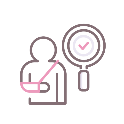 Bandaged accident insurance health insurance icon