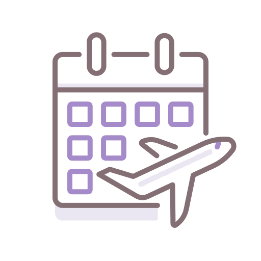 Flight time schedule flight time organization icon