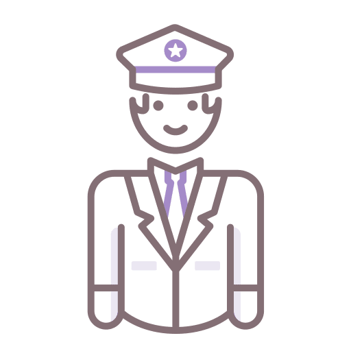 Pilot captain pilot profession icon