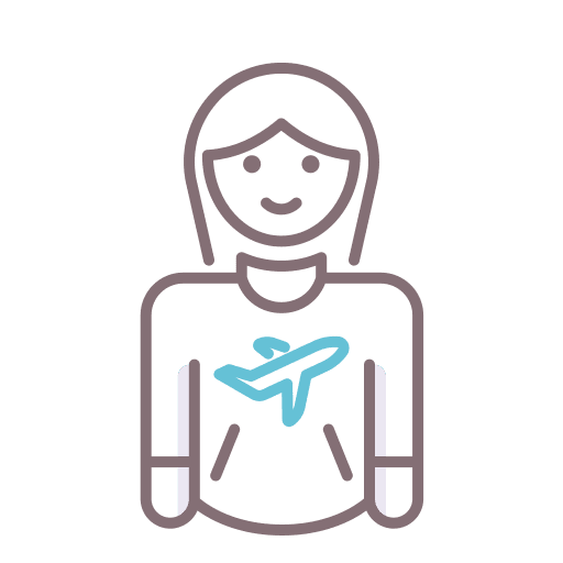 Traveller airport plane user icon