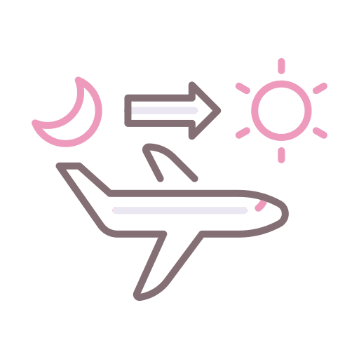 Flight time night airport airplane icon