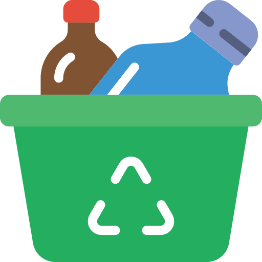 Recycling box plastic separate collection plastic bin icon