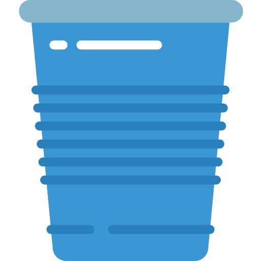 Cup plastic industry recycling icon