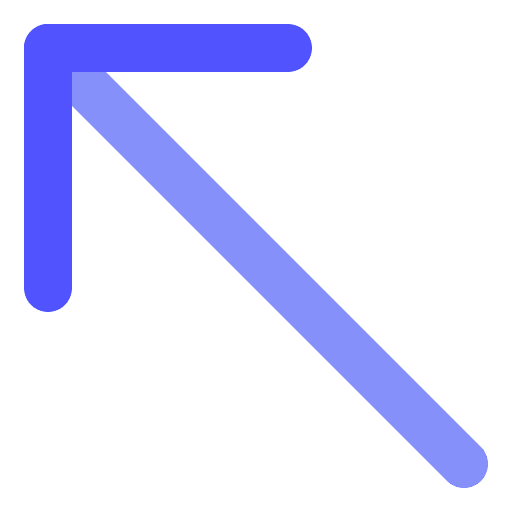 Diagonal direction point arrow icon