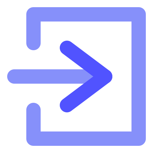 Log in navigate direction input icon