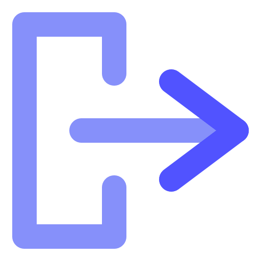 Log out check out arrow direction icon