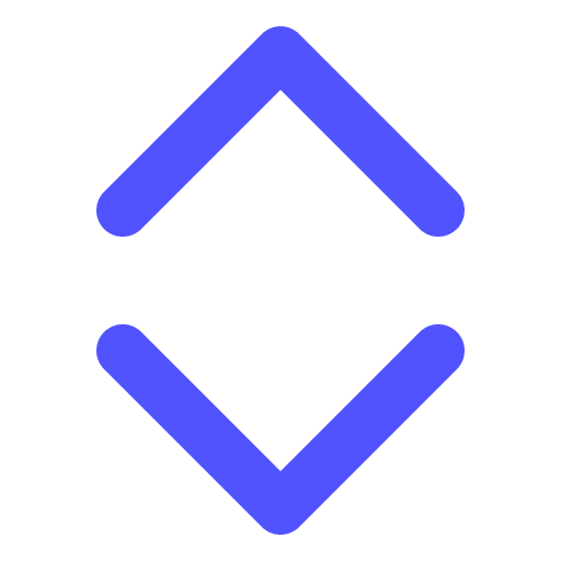 Up and down arrows point user interface icon