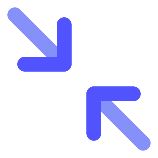 Minimize direction arrow compact icon