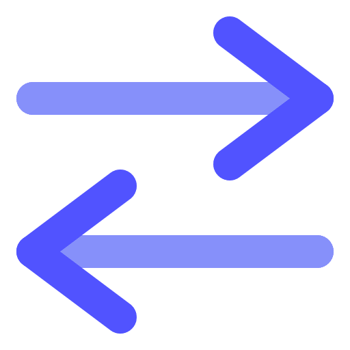 Transfer user interface arrow point icon