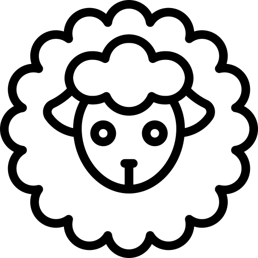 Wool fabric farming clothing sheep icon