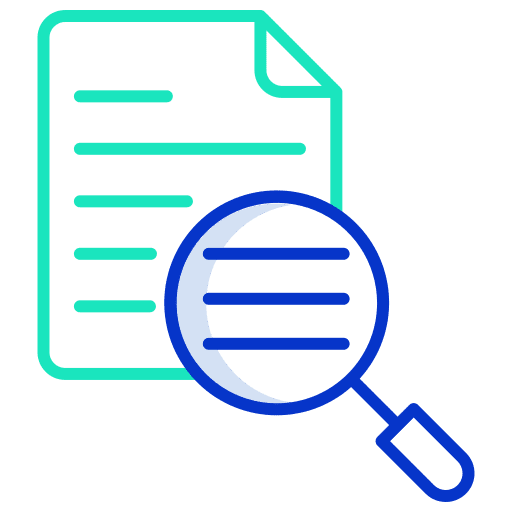 Investigation portable document format text preview icon