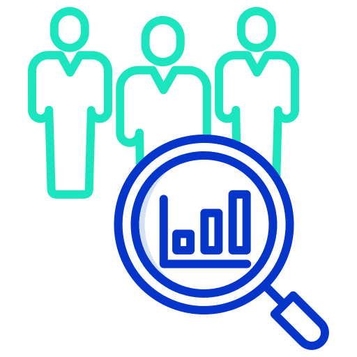 Searching detective tool business and finance icon