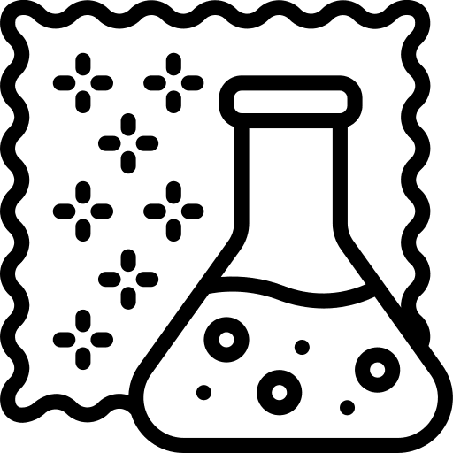 Synthetic material decorative cloth science icon