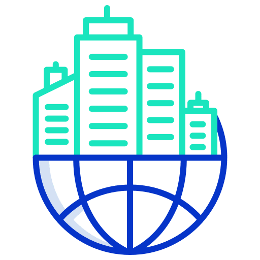 Business world financial money earth globe icon