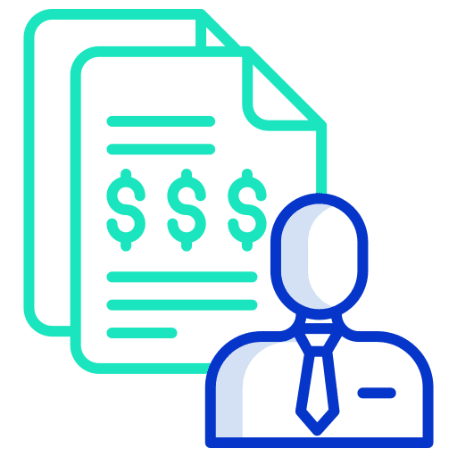 Document business and finance profile dollar icon