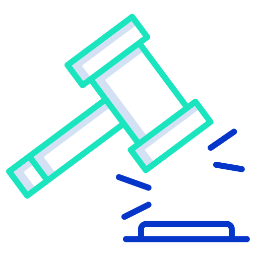 Legal bid verdict justice icon