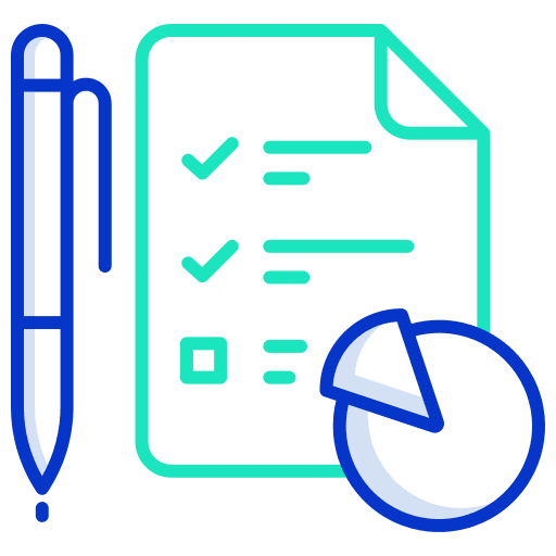Analytics pie chart business and finance correct icon