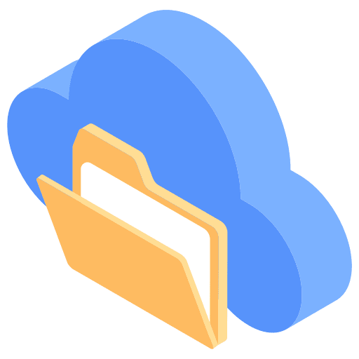 Cloud folder file folder archive icon
