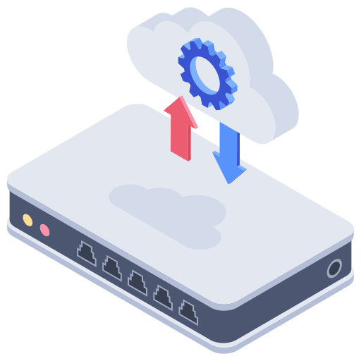 Cloud network server credit card cloud icon