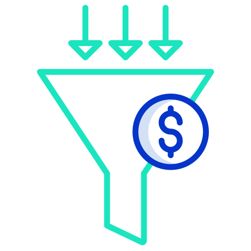 Filter conversion funnel sort icon