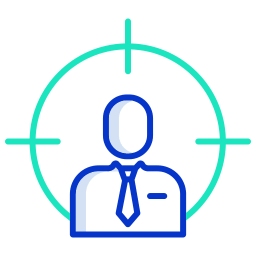 Target market client business icon