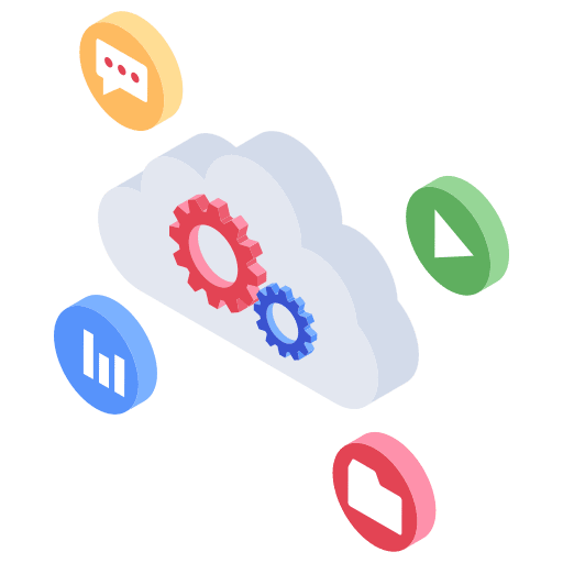 Cloud settings multimedia option interface cloud settings icon