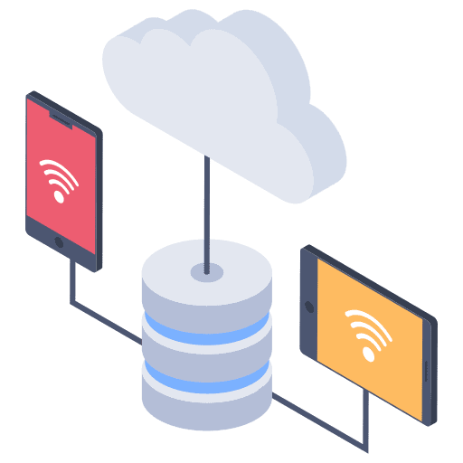 Cloud sharing multimedia cloud computer icon