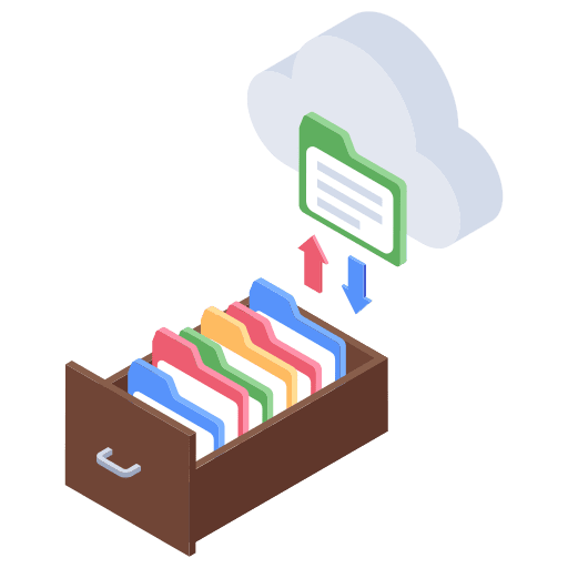 Cloud storage folders storage folder icon