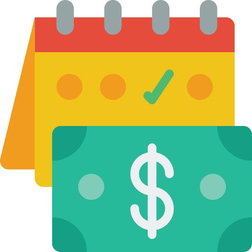 Calendar day time and date payday icon