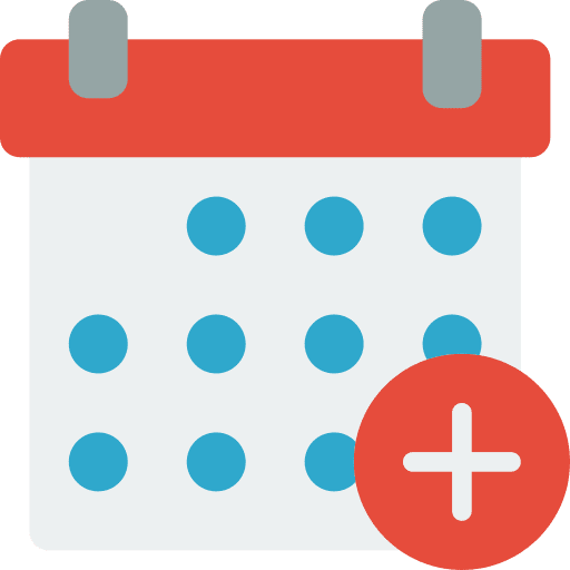 Calendar event time and date date icon
