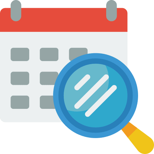 Calendar search zoom calendars icon