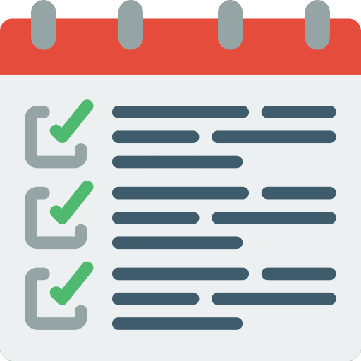 Schedule checklist paper criteria icon