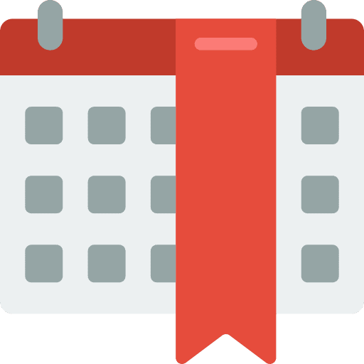 Bookmarked schedule business calendar icon