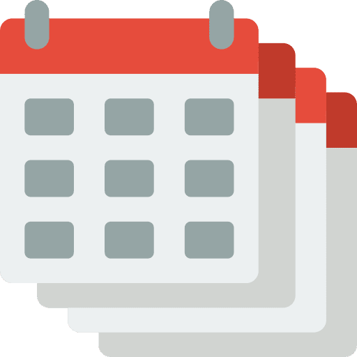 Calendar time and date calendar dates icon