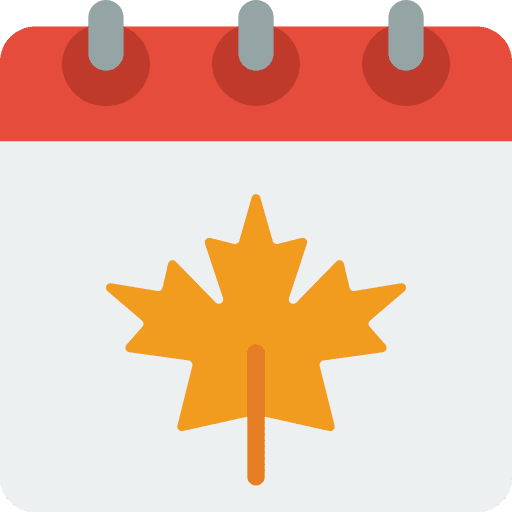 Calendar time and date fall calendar icon