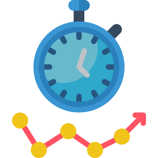 Stopwatch time graph stopwatch icon