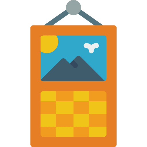 Wall calendar business and finance wall picture icon