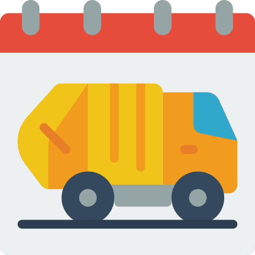 Calendar bin interface time and date icon