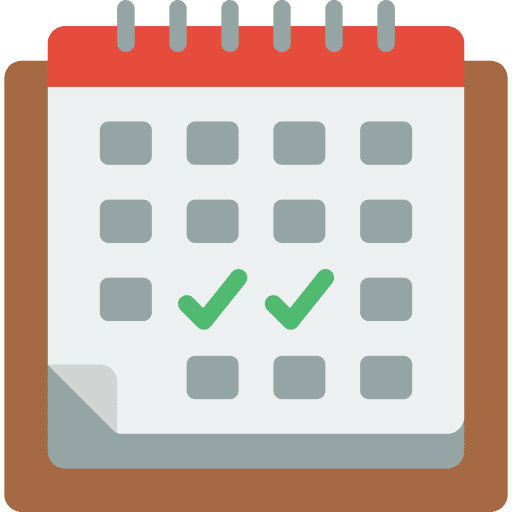 Calendar organization milestones date icon