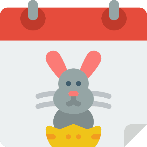 Calendar time rabbit easter icon