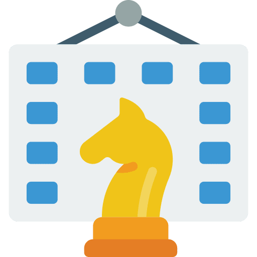 Calendar files and folders strategy tactics icon