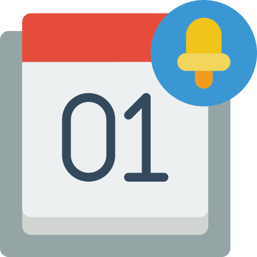 Calendar organization administration time and date icon