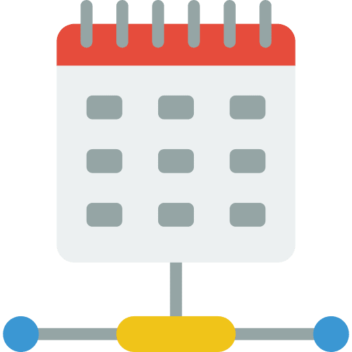 Calendar organizer database calendar icon